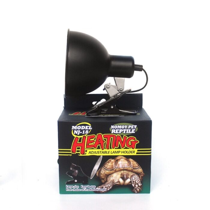 S__4677690 Nomoy Pet Reptile Heating Adjustable Lamp Holder L - โคมไฟอะลูมิเนียมบบหนีบ ขนาดใหญ่ (ขนาดโคม14x14cm) (423493)