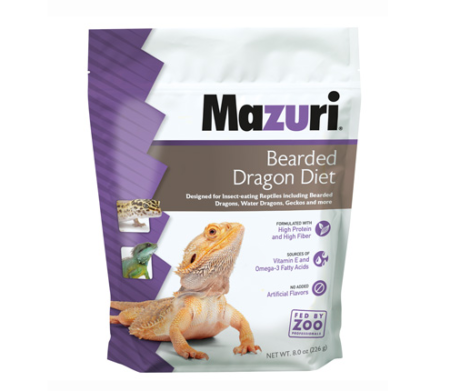 Mazuri Bearded Dragon Diet 8oz - อาหารเบี๊ยดดราก้อน 226.79g