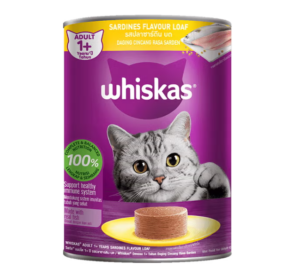 Whiskas Can Adult Sardine Flavour LOAF - อาหารแมวกระป๋องรสปลาซาร์ดีนบด 400g (13480)