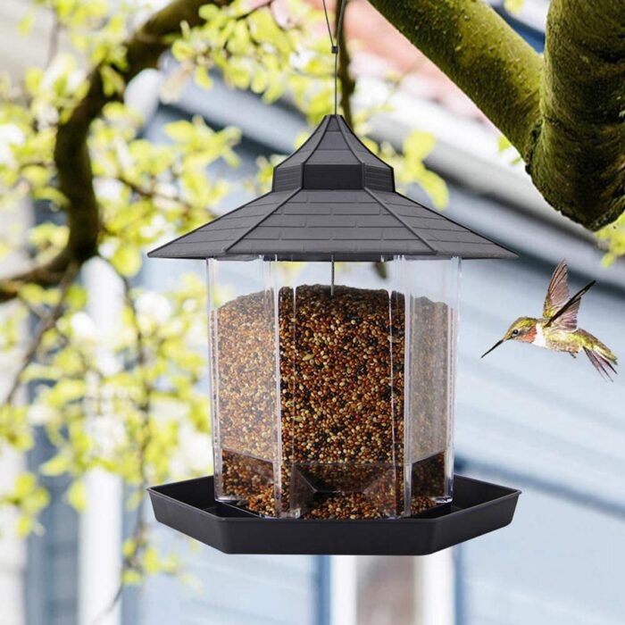 Panorama Bird Feeder - ที่ให้อาหารสำหรับนก แบบแขวนกลางแจ้ง (16x16x17cm) (462833)