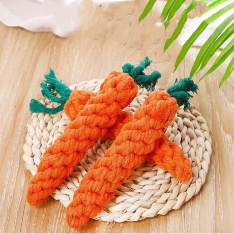 Pet Toy Cotton Carrot - ของเล่นสำหรับสัตว์เลี้ยง แครอทเชือกกัด (462865)