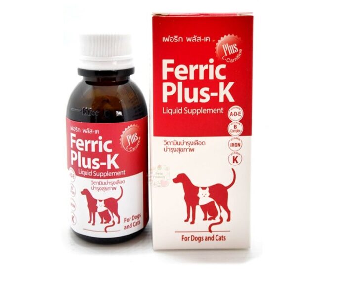 Ferric Plus-K 100ml - วิตามินน้ำบำรุงเลือดสำหรับสัตว์เลี้ยง 100 มล. (466893)