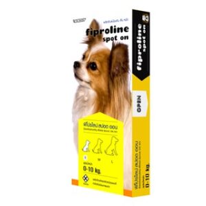 TBD Fiproline Spot On Dog 10kg (1 Dose Tube) - ยาหยอดหลัง กำจัดเห็บสำหรับสุนัขพันธุ์เล็ก น้ำหนัก 10กก.ขึ้นไป (1หลอด) (471052)