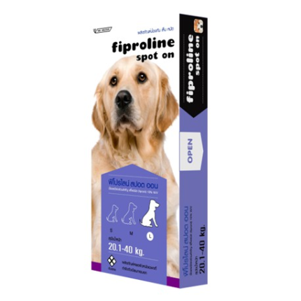 TBD Fiproline Spot On Dog 20.1-40kg (1 Dose Tube) - ยาหยอดหลัง กำจัดเห็บสำหรับสุนัขพันธุ์ใหญ่ น้ำหนัก 20.1-40กก.ขึ้นไป (1หลอด) (471067)