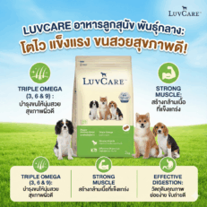 LuvCare Puppy Large Breed Dog Food - อาหารลูกสุนัข พันธุ์กลาง เลิฟแคร์ 500g (468549)