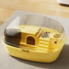 Hamster Cage Clear Plastic Box M - กรงสำหรับหนูแฮมสเตอร์ รุ่นกล่องพลาสติก พร้อมอุปกรณ์ 35x27x20 ซม. (471258)