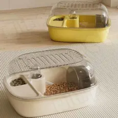 Hamster Cage Clear Plastic Box S - กรงสำหรับหนูแฮมสเตอร์ รุ่นกล่องพลาสติก พร้อมอุปกรณ์ 31x23x16 ซม. (468101)