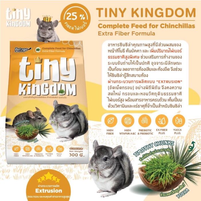 พบคำแนะนำในการเลือกกรงนกที่สมบูรณ์แบบ 10 TBD TINY KINGDOM COMPLETE FEED FOR CHINCHILLAS - อาหารชินชิล่าเกรดพรีเมียม 300g (470642)