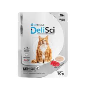 อาหารแมว 466213 Vetsynova DeliSci Senior 7+ For Cat 70g - อาหารแมว สำหรับแมวสูงวัย ชนิดเปียก 70 กรัม