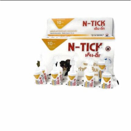 TBD N-Tick - ยาหยดกำจัดเห็บหมัด หยอดเห็บหมัด สุนัข น้ำหนักไม่เกิน 10kg 0.67ml (1หลอด)(466989)
