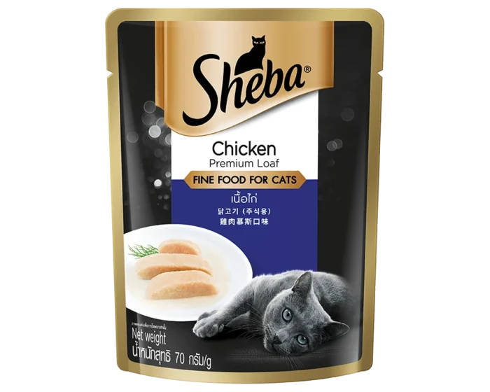 Sheba Pouch Cat Food - ซีบา อาหารแมวเปียก รสเนื้อไก่ 70g (464811)