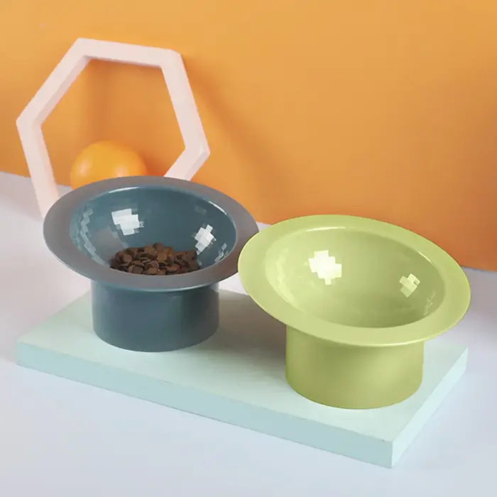 Pet Bowl - ชามใส่อาหารสำหรับสัตว์เลี้ยง รุ่นจานบินยกสูง (13.5x11.5x12cm) (461415)