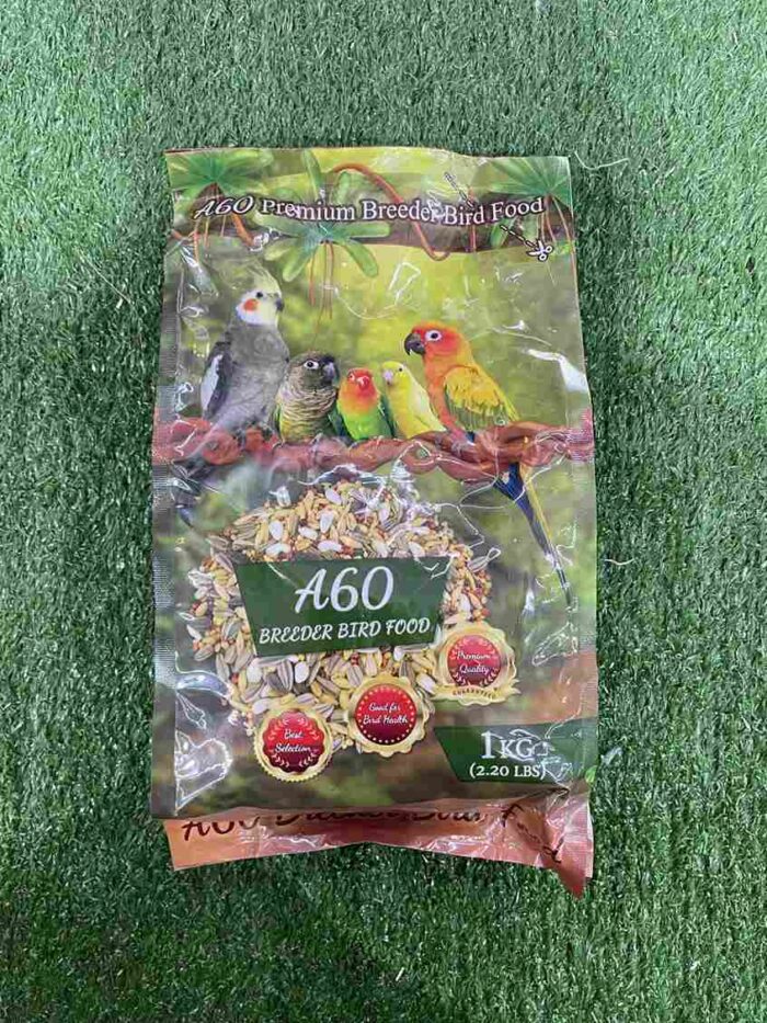 A60 Breeder Bird Food A60 Breeder Bird Food - อาหารนกพรีเมียมสำหรับนกพาราคีตและนกปากขอขนาดกลาง-เล็ก 1kg