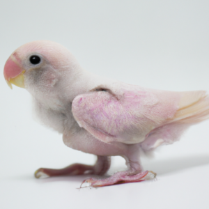 Baby lovebird No Eye Circles Albino - ลูกป้อนเลิฟเบิร์ด ไร้ขอบตา สีเผือก (477799) 2 Baby Lovebird Albino No Eye Circles white background