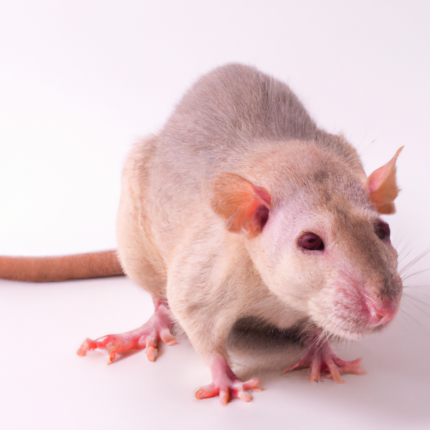 Dumbo rat no Hair with a white background