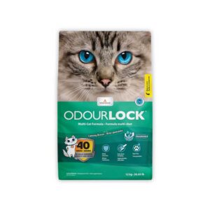 Odour Lock Premium Cat Litter Calming Breeze - ทรายแมวหินภูเขาไฟ เกรดพรีเมี่ยม กลิ่นคาลมมิ่ง บรีซ 12kg (474349)