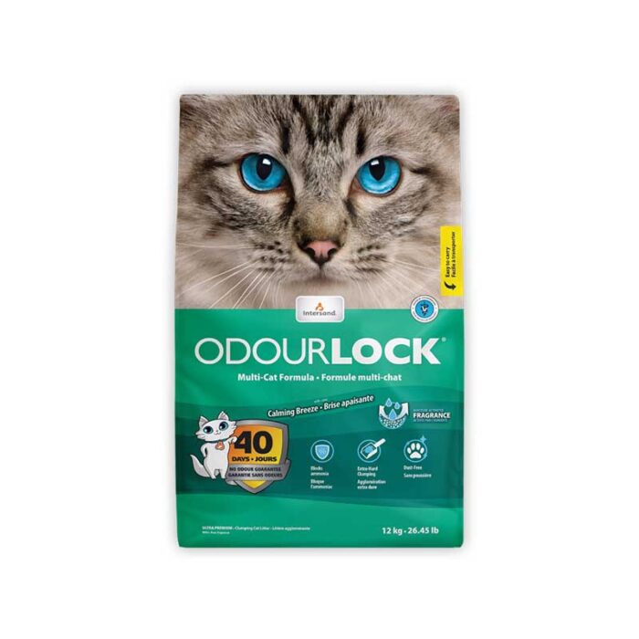 Odour Lock Premium Cat Litter Calming Breeze - ทรายแมวหินภูเขาไฟ เกรดพรีเมี่ยม กลิ่นคาลมมิ่ง บรีซ 6kg (474336)