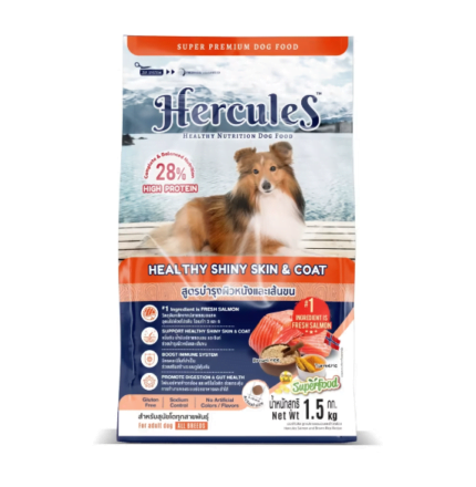 Hercules Healthy Shiny Skin & Coat Formula Dry Food for Adult Dogs"