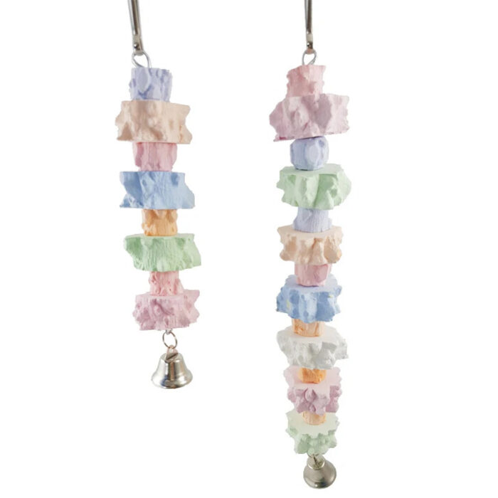 พบคำแนะนำในการเลือกกรงนกที่สมบูรณ์แบบ 8 Bird Chew Toy Grinding Stone - ของเล่นสำหรับนก ก้อนหินแคลเซียม + กระดิ่ง (480828)