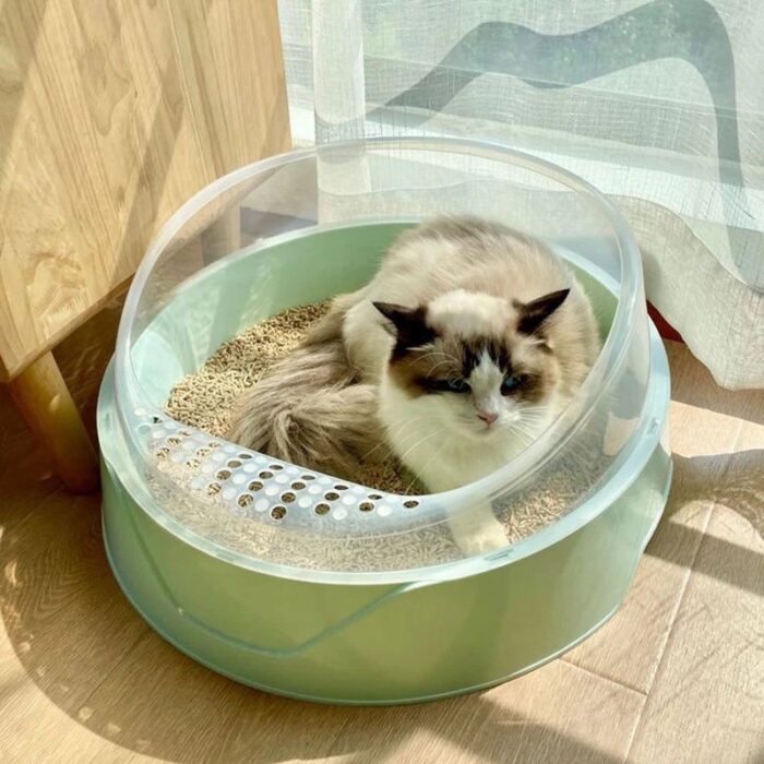 cat_litter_tray_circle Pet Empire Cat Toilet Size L - กระบะทรายแมวพร้อมที่ตัก ไซซ์ L (53x50x21cm) (484892)