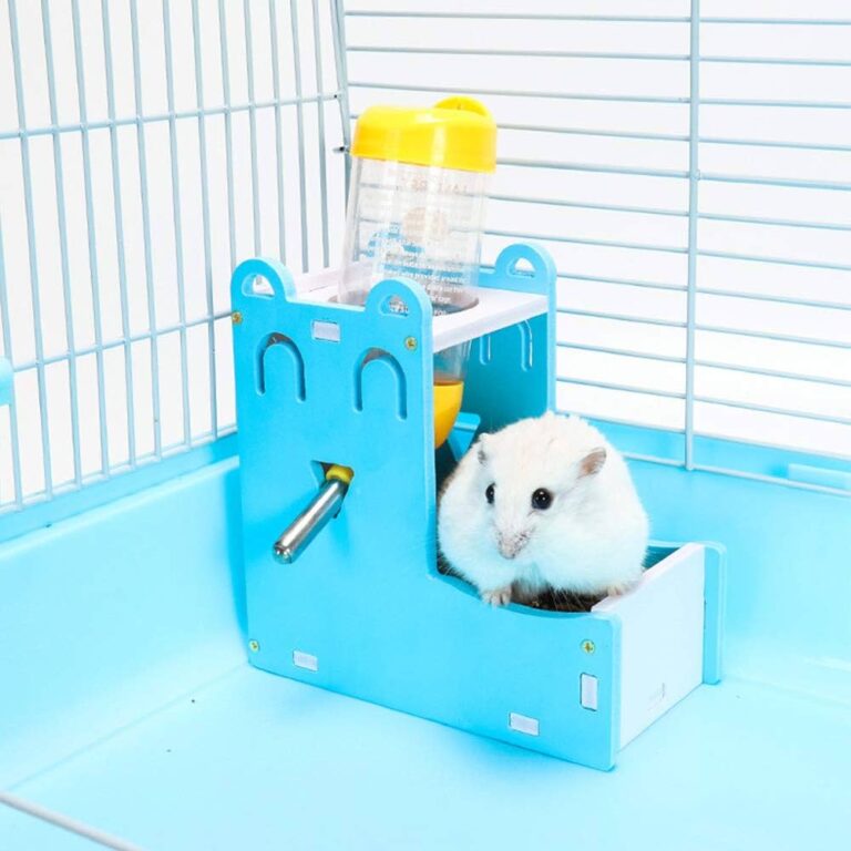 Hamster Water Bottle Holder & Food Bowl