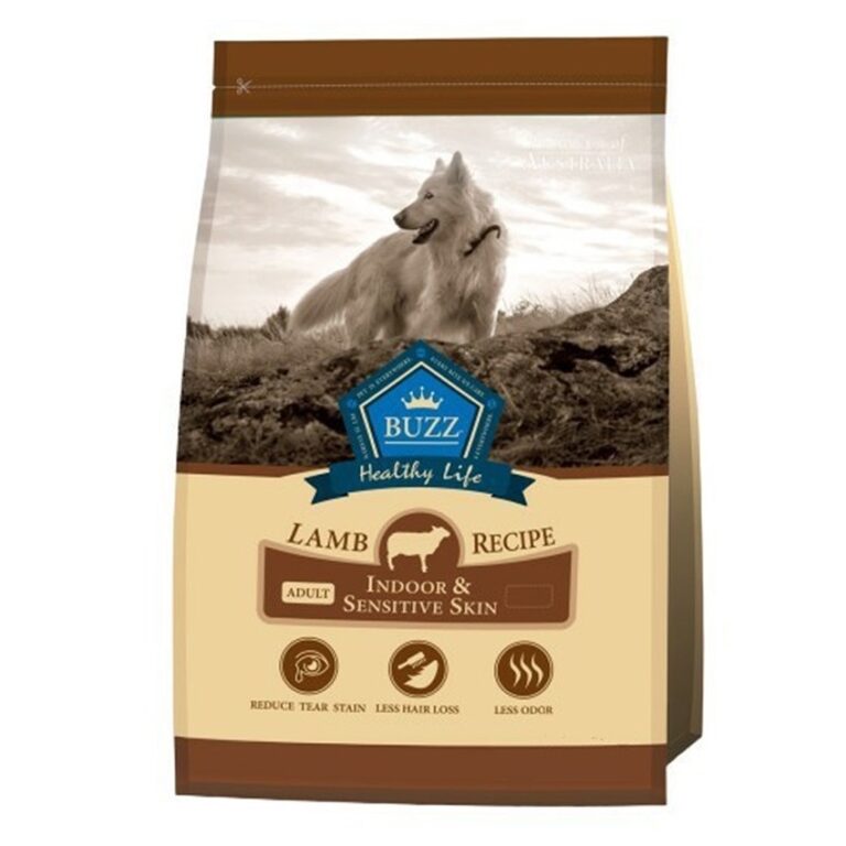 ฺBuzz Dog Food Lamb Recipe Sensitive Skin Formula - บัซซ์ อาหารสุนัข สูตรสุนัขเลี้ยงในบ้านและบำรุงขน รสเนื้อแกะ 1.2kg