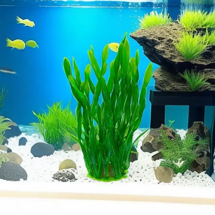 Aquarium Water Plants Aquarium Water Plants Artificial - ต้นไม้พร้อมกิ่งไม้พลาสติกสำหรับตกแต่งตู้ปลา (13x16x12cm) (496441)