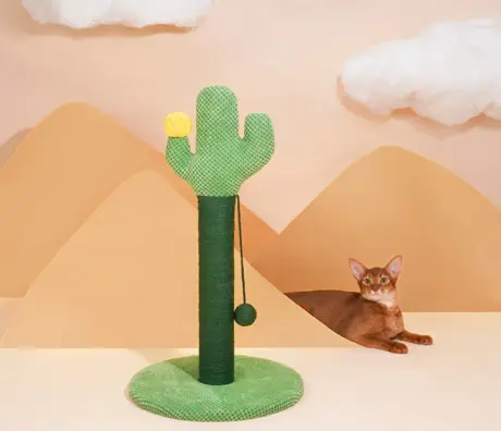 Cat Scratcher Pole [Cactus Tree] - ที่ลับเล็บแมวแบบเสาตั้ง [ต้นกระบองเพชร]