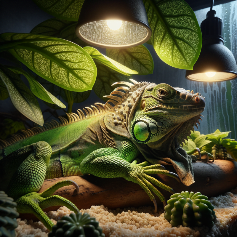 Home-raised green iguana