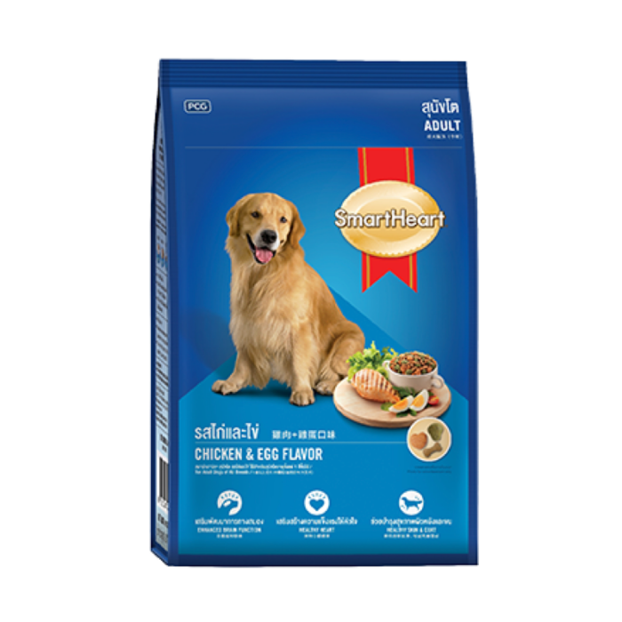อาหารสุนัขโต 488475 Smartheart Adult Chicken & Egg - อาหารสุนัขโต รสไก่และไข่ 1.5kg
