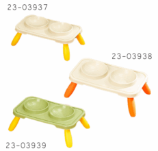 Pet Empire Pet Bowl - ชามอาหารสัตว์เลี้ยง 2หลุม มีขาตั้ง (20x35.3x15cm)