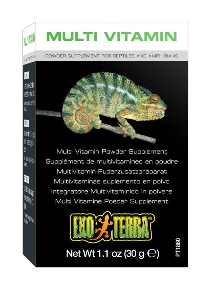multi_vitamin_30 EXO TERRA Multi Vitamin Powder Supplement For Reptiles & Amphibians - อาหารเสริมวิตามินรวมชนิดผงสำหรับสัตว์เลื้อยคลานและสัตว์ครึ่งบกครึ่งน้ำ 70g (355782)