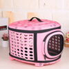 pet_carrier_bag_pink Pet Carrier Bag Collapsible - กระเป๋าพกพาสำหรับสัตว์เลี้ยงแบบพับเก็บได้ (45x38x32cm) (496355)
