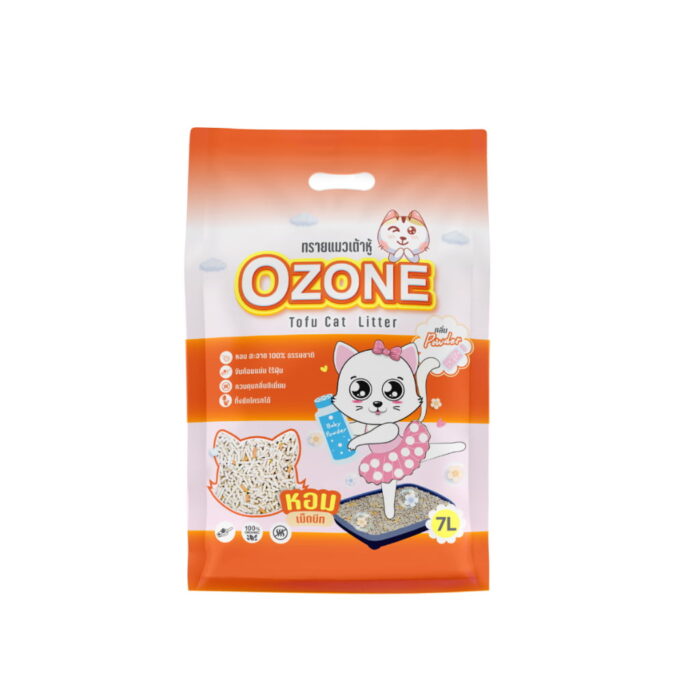Ozone Tofu Cat Litter Powder Scent - ทรายแมวเต้าหู้กลิ่นแป้งเด็ก Ozone Tofu Cat Litter Powder Scent - ทรายแมวเต้าหู้กลิ่นแป้งเด็ก