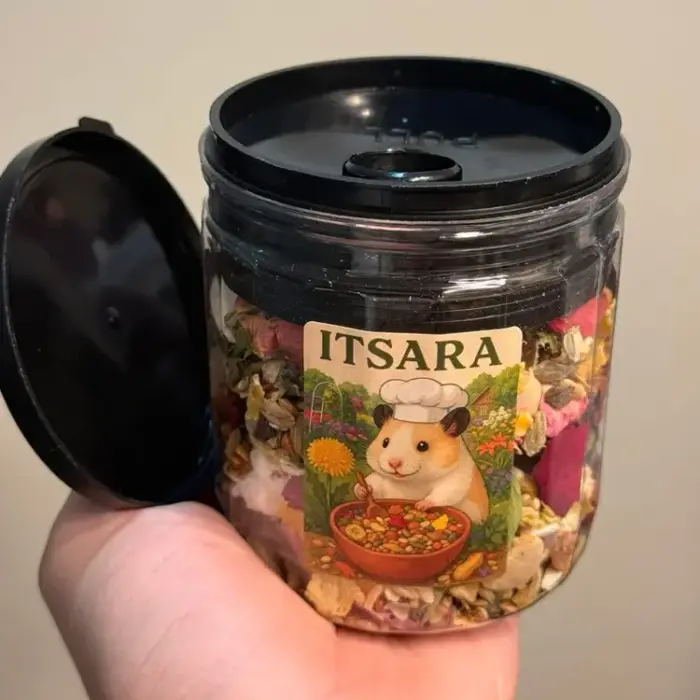 อาหารโฮมเมด สำหรับแฮมสเตอร์ 500g (ฝาดำ) Homemade Hamster Food