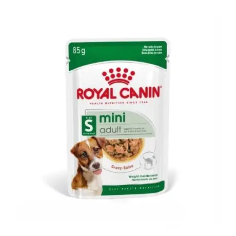 Royal Canin Mini Ageing Wet Food - อาหารเปียกสุนัข ชิ้นเนื้อในน้ำเกรวี่ สำหรับสุนัขแก่พันธุ์เล็ก 85g