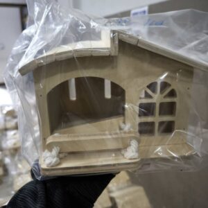 Wooden Pet House - บ้านไม้สัตว์เลี้ยง (17x15x14.5cm)(510139)