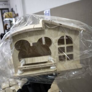 Wooden Pet House - บ้านไม้สัตว์เลี้ยง (18x14x15cm)(510140)