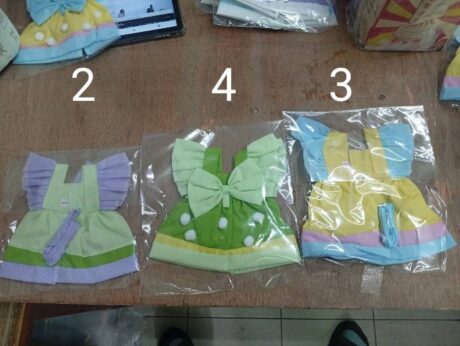 Pet Dress Set with Leash No2 - ชุดกระโปรงสัตว์เลี้ยงพร้อมสายจูง เบอร์2 (573479)