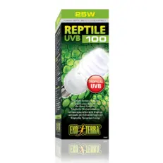 Exo Terra Reptile UVB 100 Lamp 25W - หลอดไฟให้แสงยูวีบีสูง 100 หน่วย 25 วัตต์ (ระดับป่าเขตร้อน) (510119)