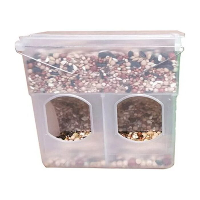 Automatic Bird Feeder - ที่ให้อาหารสำหรับนกอัตโนมัติ แบบแบ่ง 2ช่อง Automatic Bird Feeder - ที่ให้อาหารสำหรับนกอัตโนมัติ แบบแบ่ง 2ช่อง