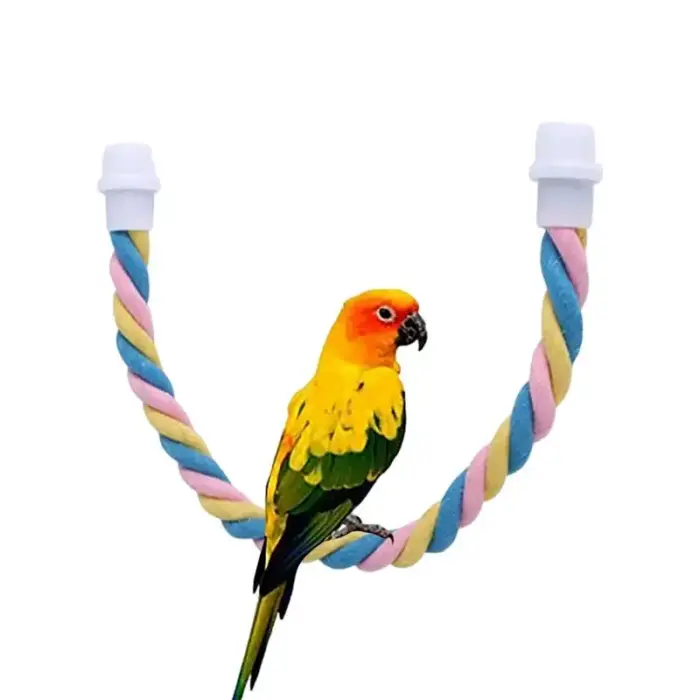 Bird Toys Rope Perch M - ของเล่นนก คอนสำหรับนกแบบเชือกสีพาสเทล ขนาดกลาง (41.5cm) (544344)
