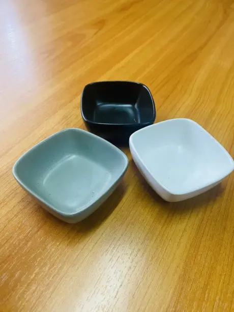 Mini Ceramic Bowl [7cm] - ถ้วยเซรามิคสี่เหลี่ยมขนาดเล็ก [7 ซม.] (511389)