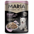 MARIA Authentic Dog Food Beef with Lamb in Jelly - อาหารสุนัขเปียก รสเนื้อวัวกับแกะในเจลลี่ 70g (474909)