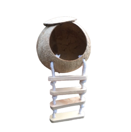 บ้านกะลาพิเศษ 6# - บันได4ชั้น มีหมวก สายห้อยโซ่