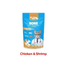Mr.Vet Cat Food Pouch Bone Strong & Steady - อาหารแมวเปียก รสไก่ผสมกุ้ง บำรุงกระดูก 70g (254367)