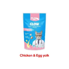 Mr.Vet Cat Food Pouch Glow Glossy Fluffy - อาหารแมวเปียก รสำก่ผสมไข่แดง บำรุงเส้นขน 70g (103219)