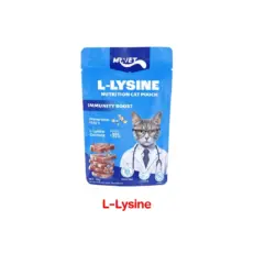 Mr.Vet Cat Food Pouch L-Lysine Immunity Boost - อาหารแมวเปียก สูตรแอล-ไลซีน เสริมภูมิคุ้มกัน 70g (457587)