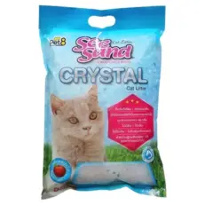 See Sand Crystal Cat Litter - ทรายแมวคริสตัล เม็ดบีทสีฟ้า กลิ่นแอปเปิ้ล 5L