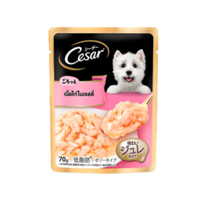 Cesar Pouch Chicken in Jelly - อาหารเปียกสุนัข รสเนื้อไก่ในเจลลี่ 70g Cesar Pouch Chicken in Jelly - อาหารเปียกสุนัข รสเนื้อไก่ในเจลลี่ 70g